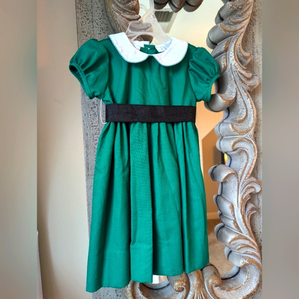 Lulu Bebe green dress size 24 m fits  up to 2 t
